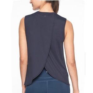 NWT Athleta Sunlover black open back XL